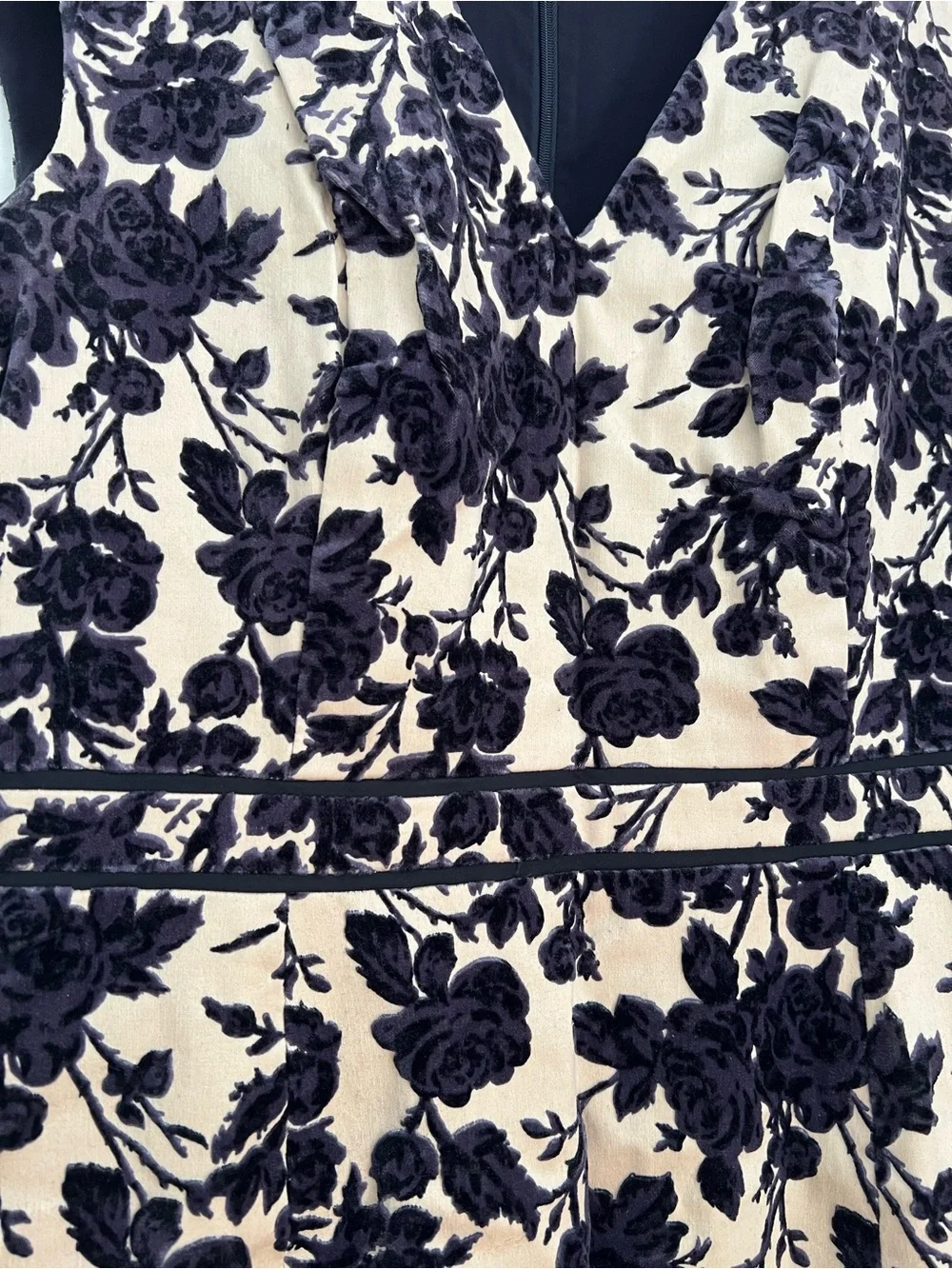 Tory Burch Dayton Floral Velvet Sheath Dress, Size 4